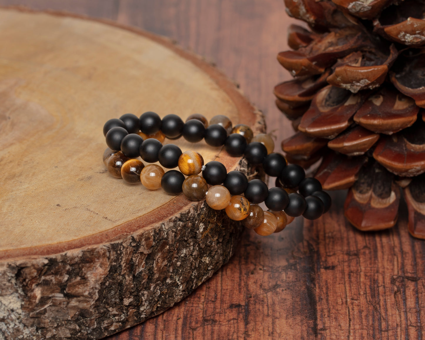 duo de bracelets en pierres naturelles